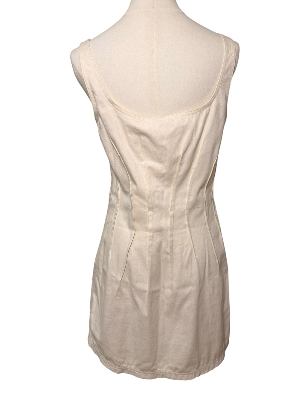 NWT - Marni Embroidered Denim Mini Dress in Bone White Size 6 - Picture 6 of 13